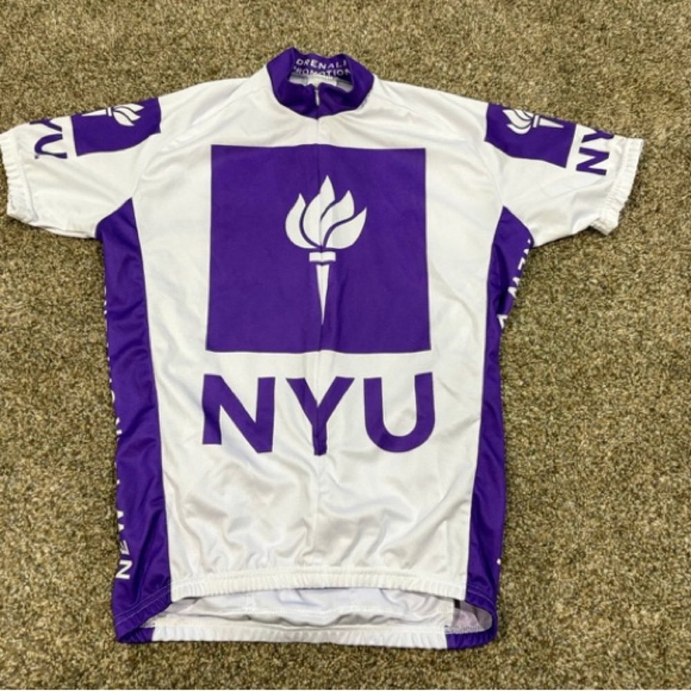 Purple and White NYU Cycling Jersey - Small
